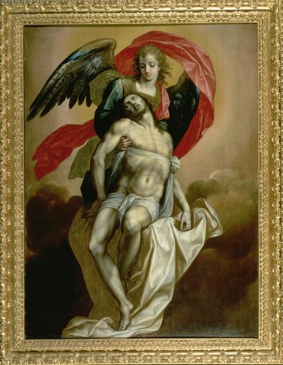 Il Cristo morto sostenuto da un angelo da Jacques de Backer